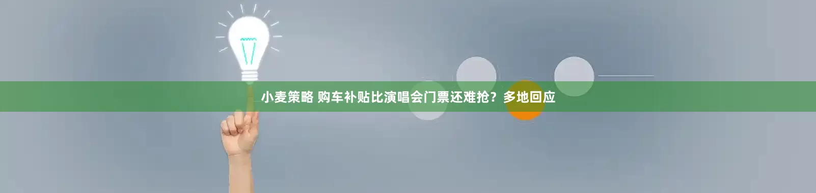 小麦策略 购车补贴比演唱会门票还难抢？多地回应